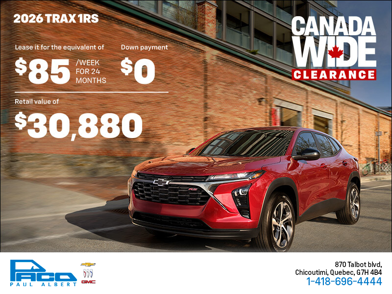 The 2026 Chevrolet Trax 1RS