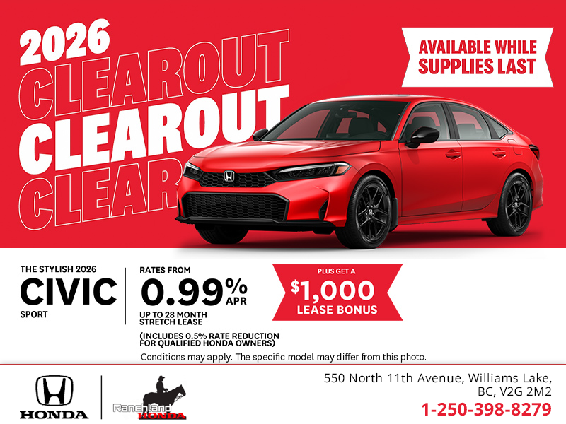 Get the 2026 Honda Civic Sport!