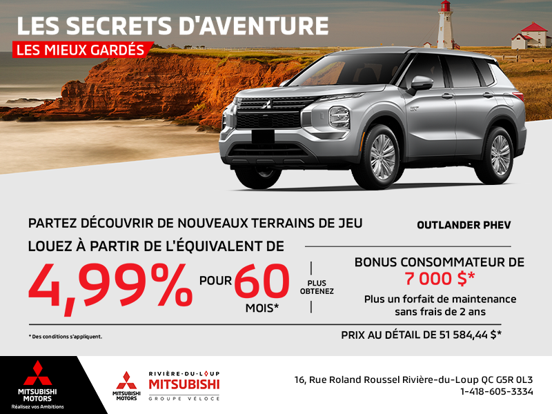 Procurez-vous le Mitsubishi Outlander Phev 2025