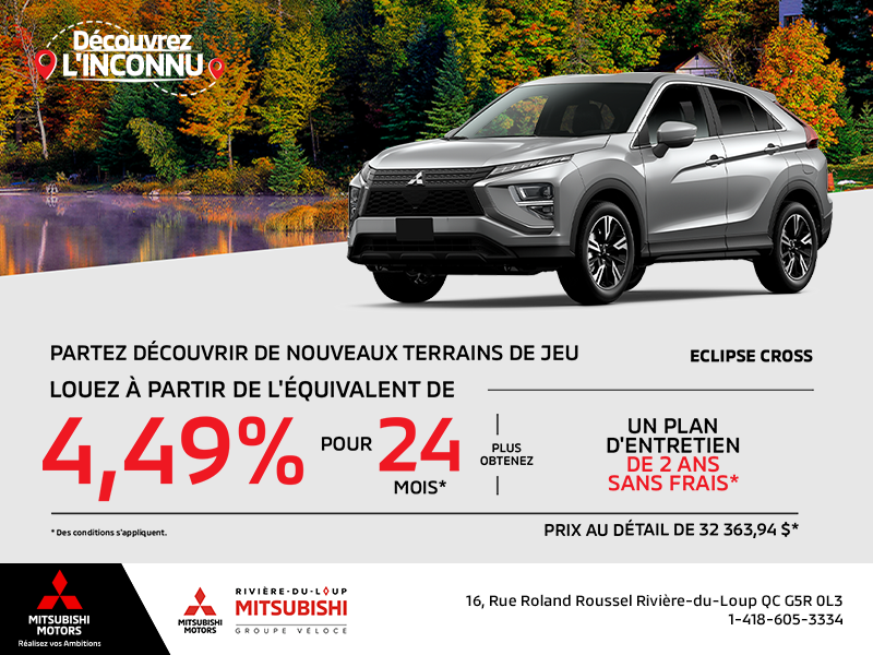Procurez-vous le Mitsubishi Eclipse Cross 2026