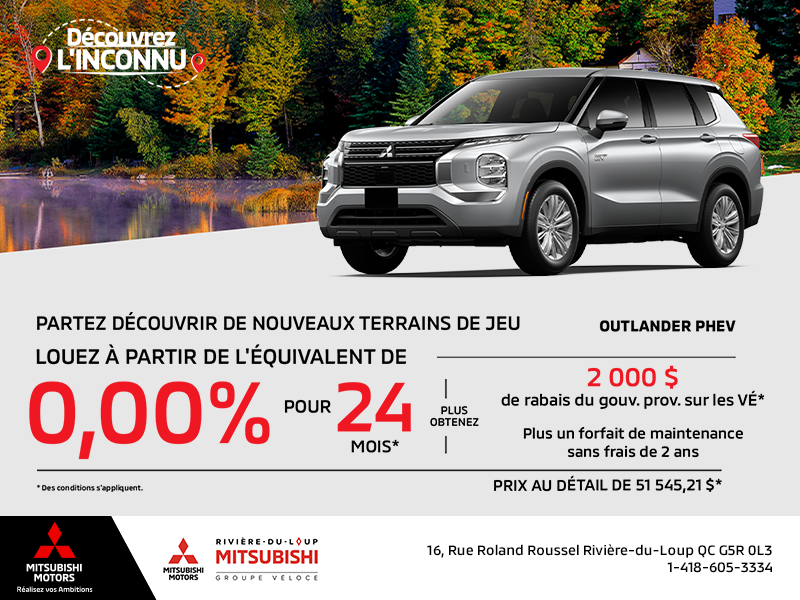 Procurez-vous le Mitsubishi Outlander Phev 2025