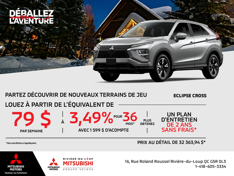 Procurez-vous le Mitsubishi Eclipse Cross 2026