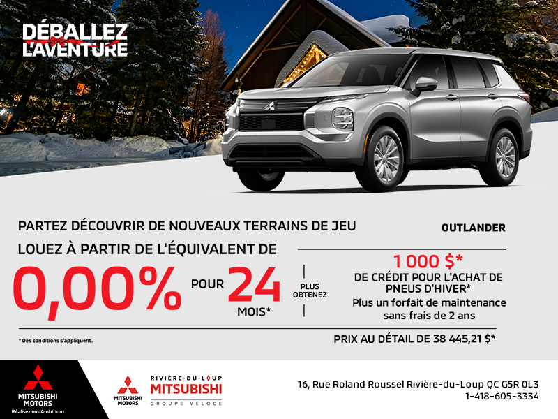 Procurez-vous le Mitsubishi Outlander 2025