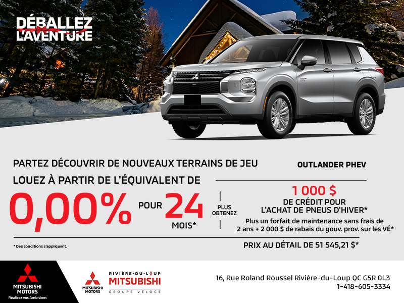 Procurez-vous le Mitsubishi Outlander Phev 2025