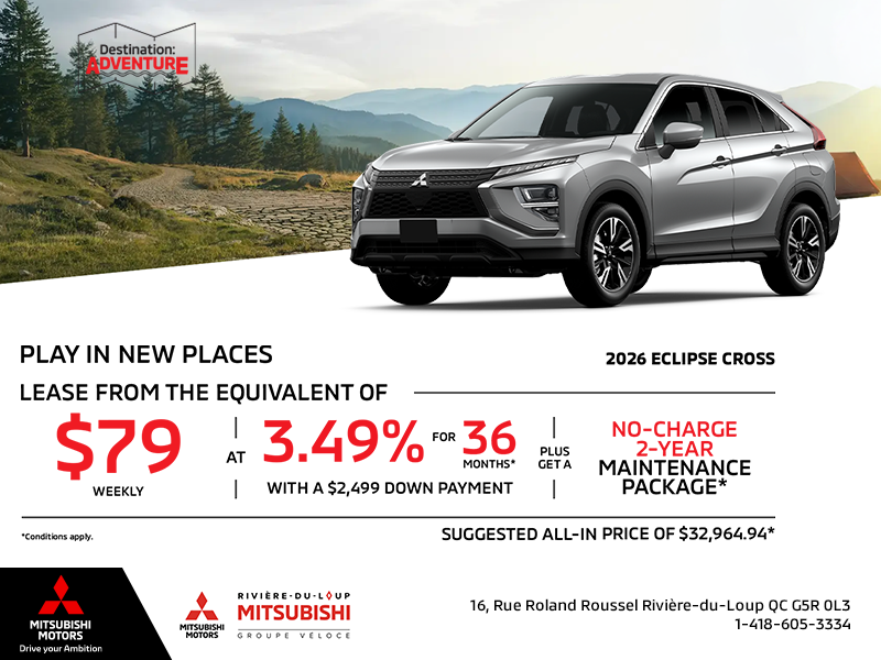 Get the 2026 Mitsubishi Eclipse Cross