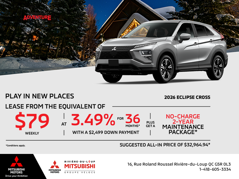 Get the 2026 Mitsubishi Eclipse Cross