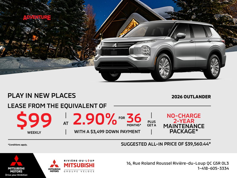Get the 2026 Mitsubishi Outlander