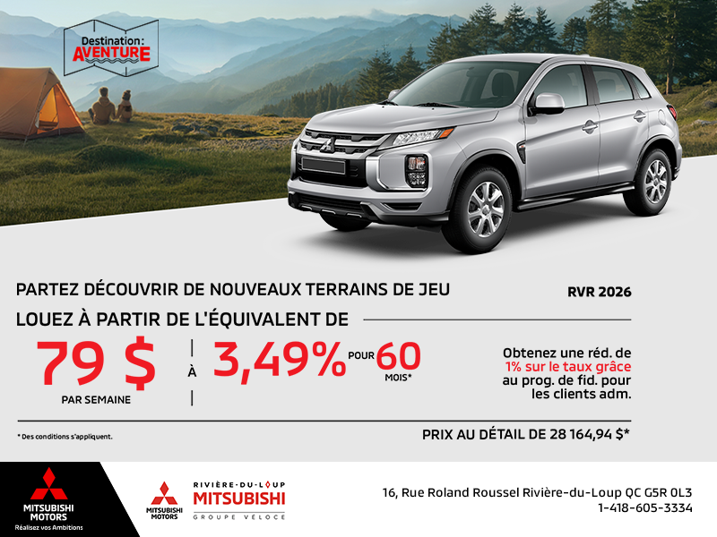 Procurez-vous le Mitsubishi RVR 2026