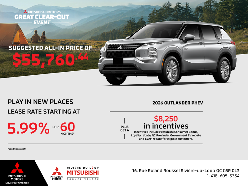2026 Mitsubishi Outlander PHEV