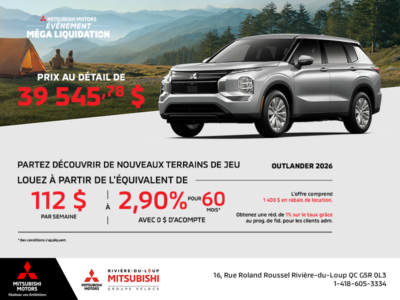 Mitsubishi Outlander 2026