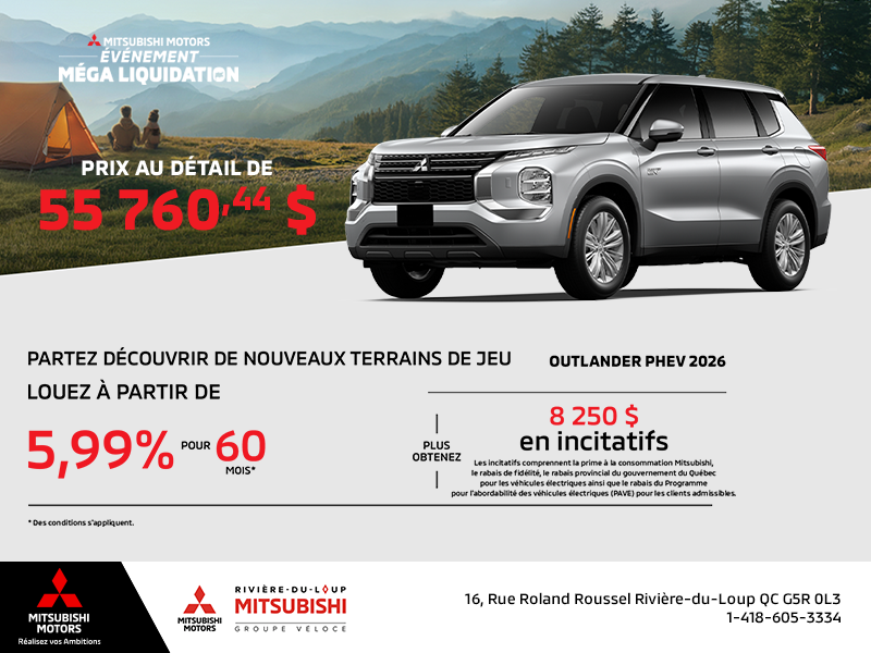 Mitsubishi Outlander PHEV 2026