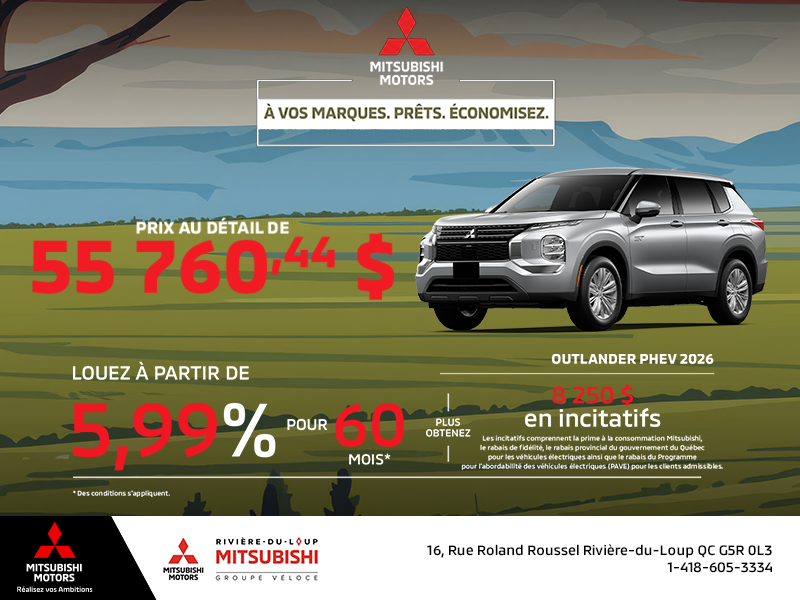 Mitsubishi Outlander PHEV 2026