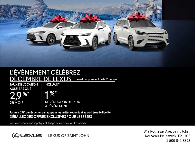 Événement Célébrez Décembre Lexus