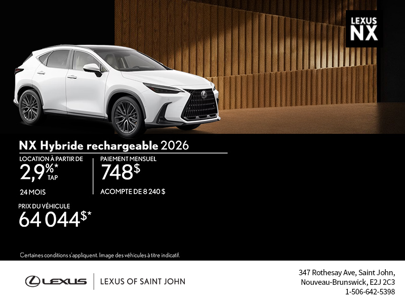 Lexus NX Hybride Branchable 2026