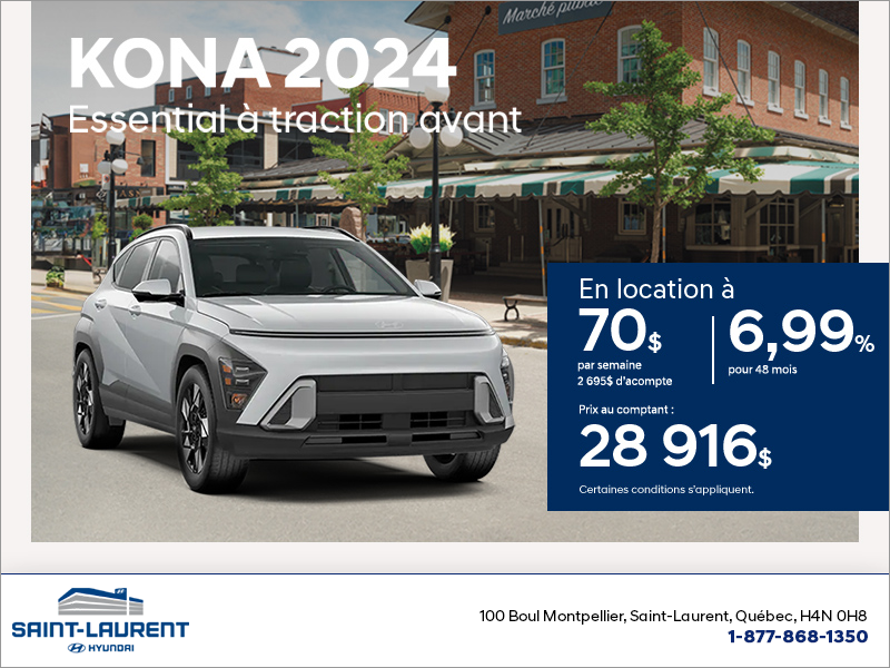 Procurez-vous le Hyundai Kona 2024