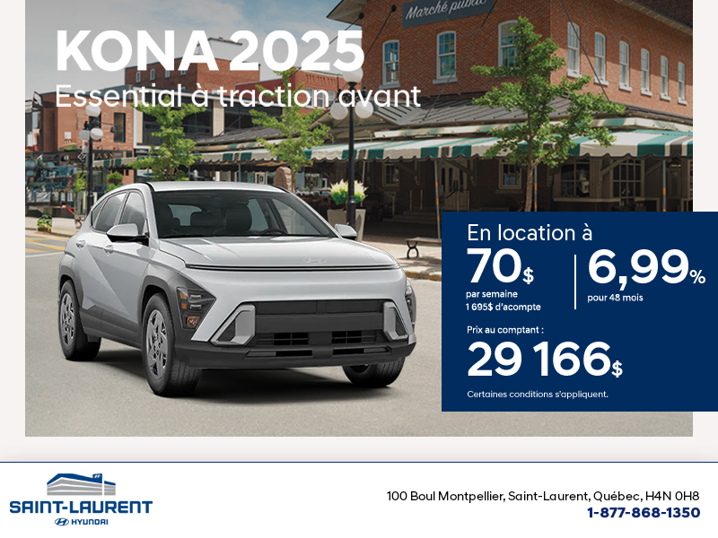 Procurez-vous le Hyundai Kona 2025