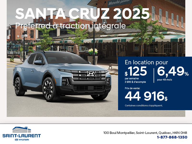 Procurez-vous le Hyundai Santa Cruz 2025