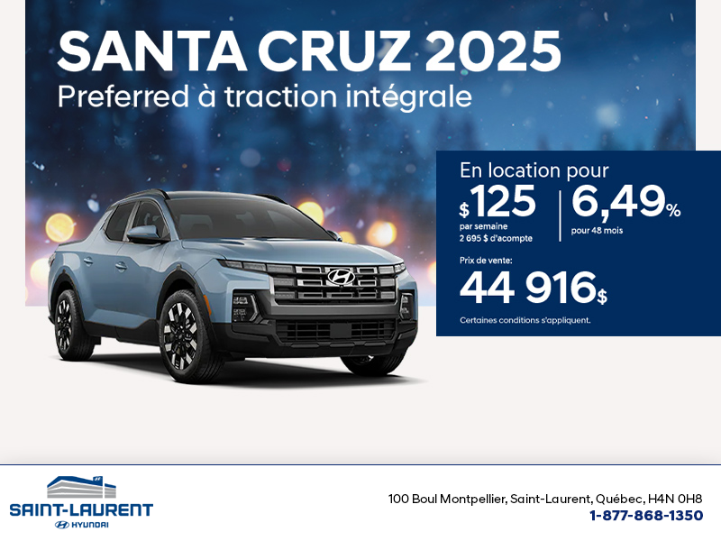 Procurez-vous le Hyundai Santa Cruz 2025