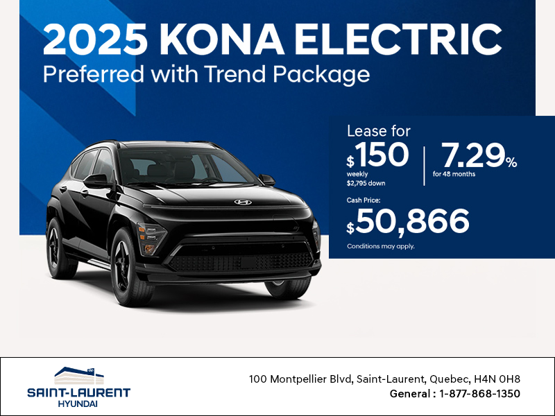 Get the 2025 Hyundai KONA Electric