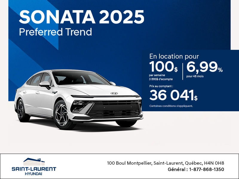 Procurez-vous le Hyundai Sonata 2025