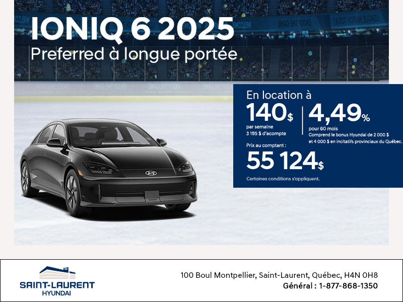 Procurez-vous le Hyundai Ioniq 6 2025
