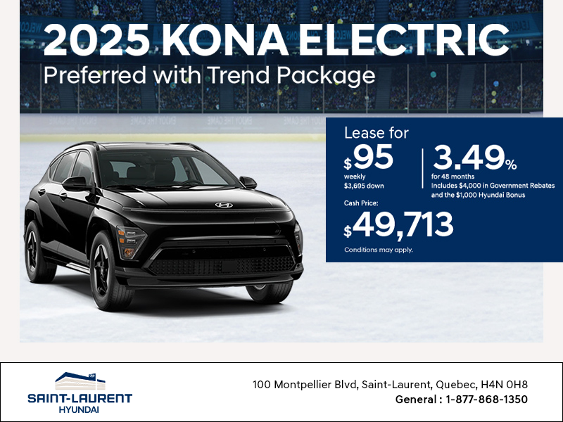 Get the 2025 Hyundai KONA Electric