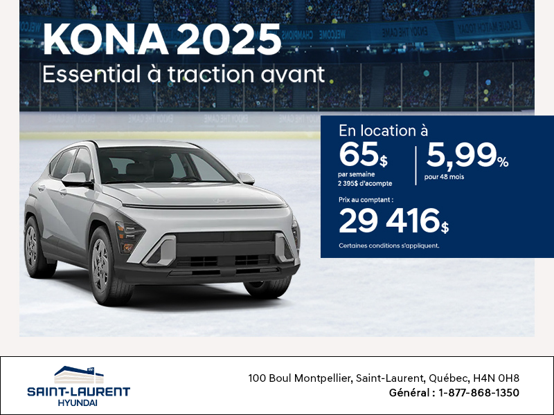 Procurez-vous le Hyundai Kona 2025