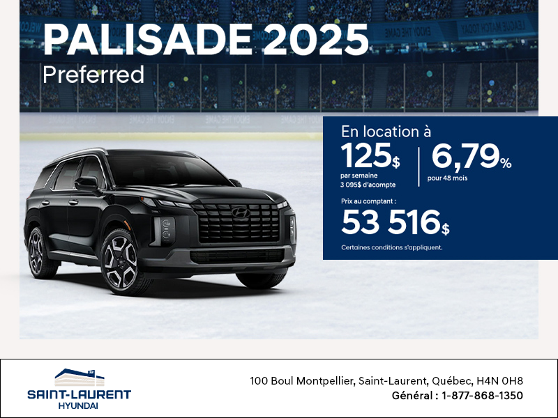Procurez-vous le Hyundai Palisade 2025