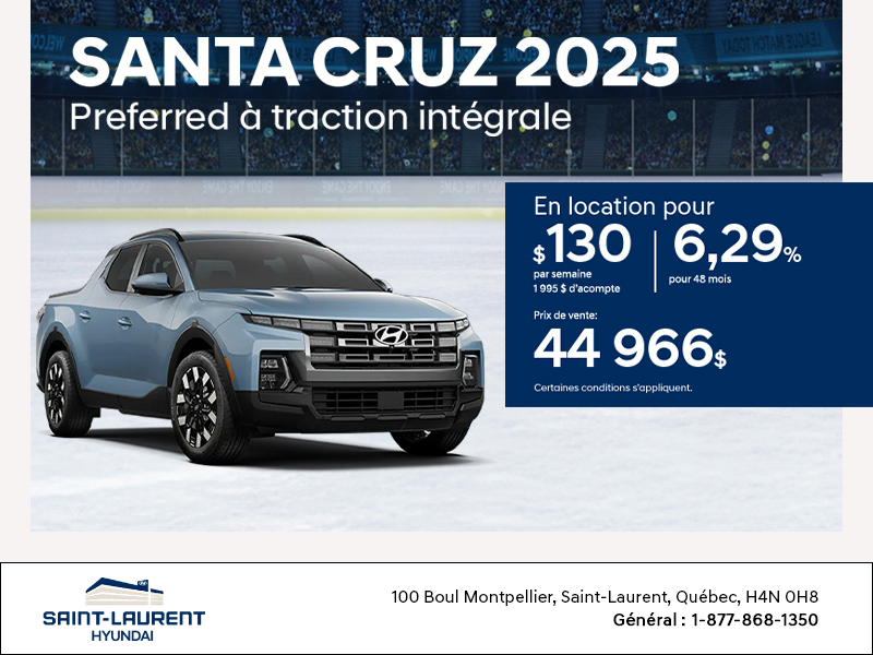 Procurez-vous le Hyundai Santa Cruz 2025