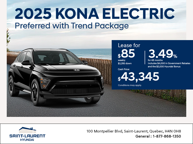 Get the 2025 Hyundai KONA Electric
