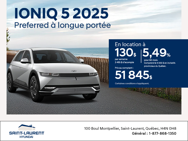 Procurez-vous le Hyundai Ioniq 5 2025