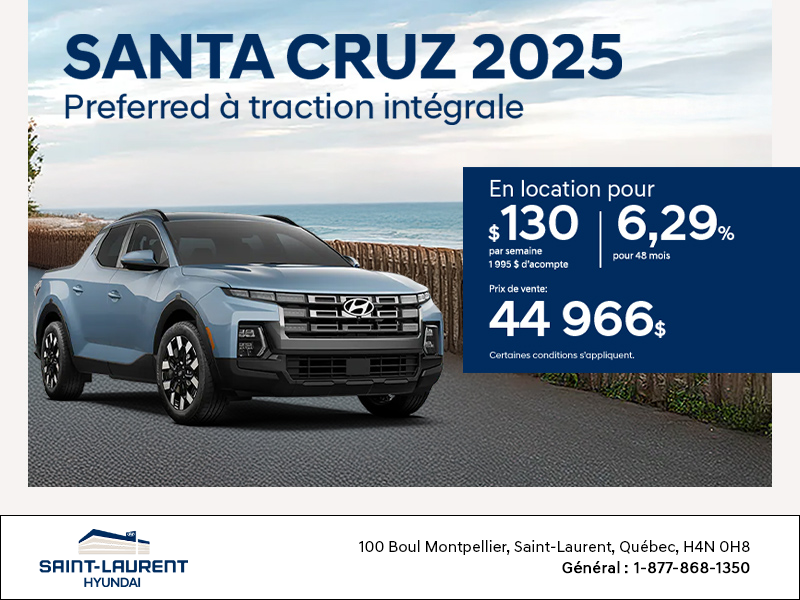 Procurez-vous le Hyundai Santa Cruz 2025