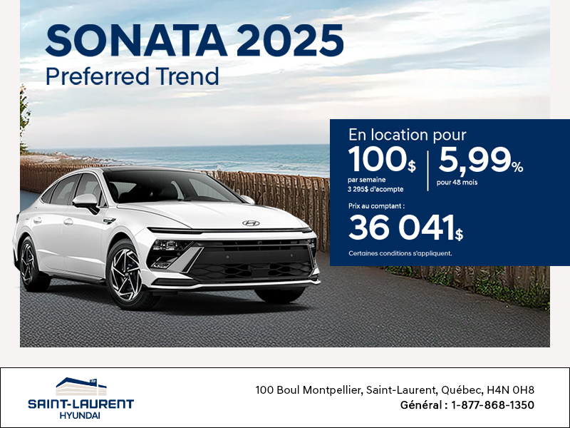 Procurez-vous le Hyundai Sonata 2025