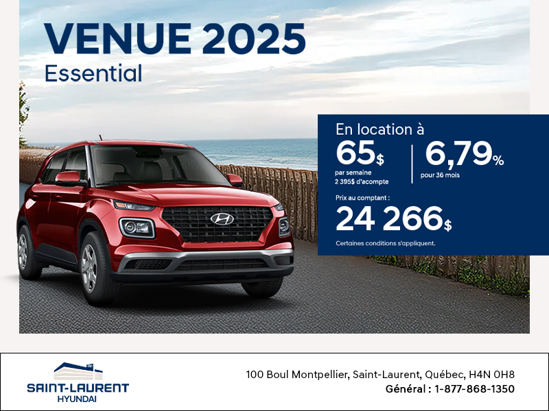 Procurez-vous le Hyundai Venue 2025