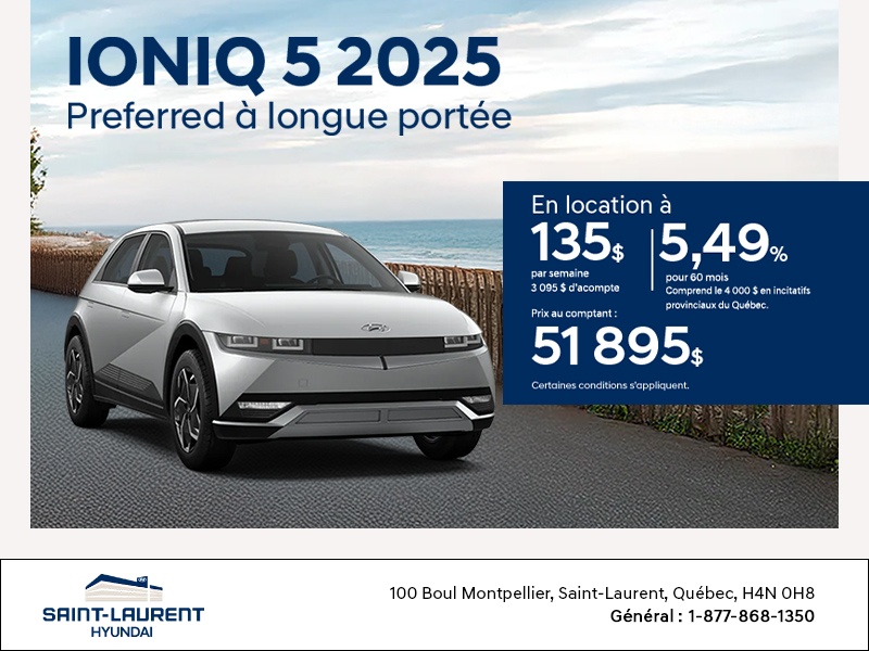 Procurez-vous le Hyundai Ioniq 5 2025