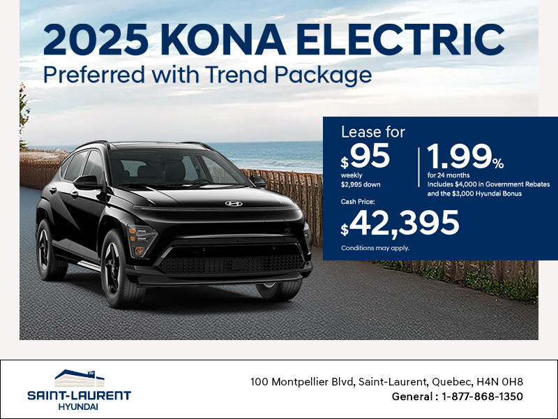 Get the 2025 Hyundai KONA Electric