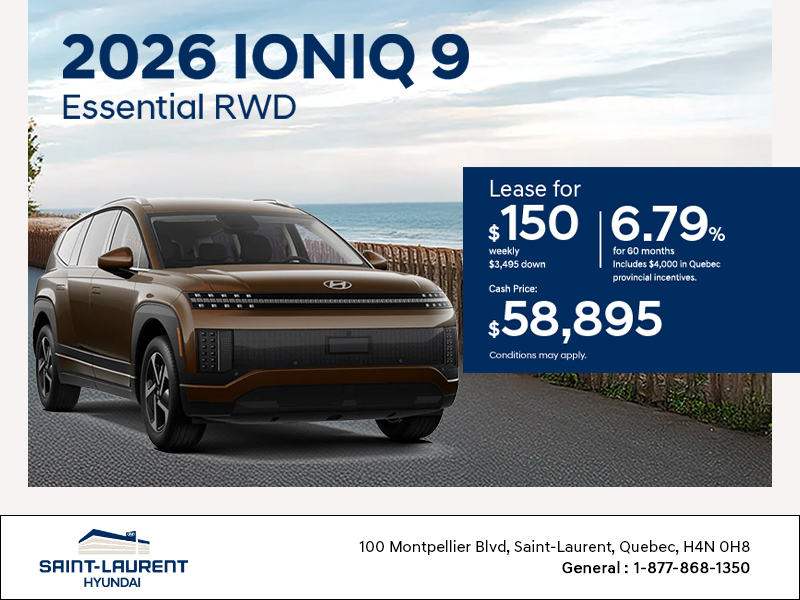 Get the 2026 Hyundai IONIQ 9