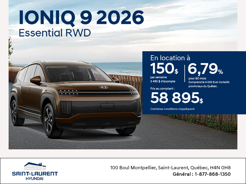 Procurez-vous le Hyundai Ioniq 9 2026
