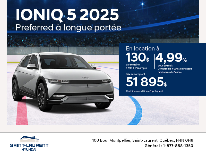 Procurez-vous le Hyundai Ioniq 5 2025