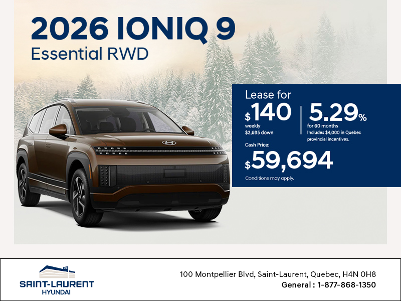 Get the 2026 Hyundai IONIQ 9