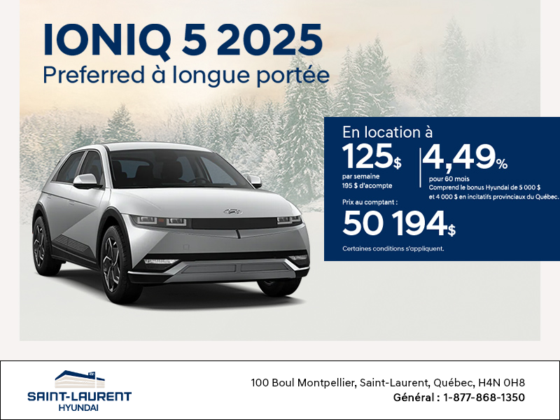 Procurez-vous le Hyundai Ioniq 5 2025