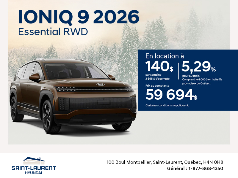 Procurez-vous le Hyundai Ioniq 9 2026