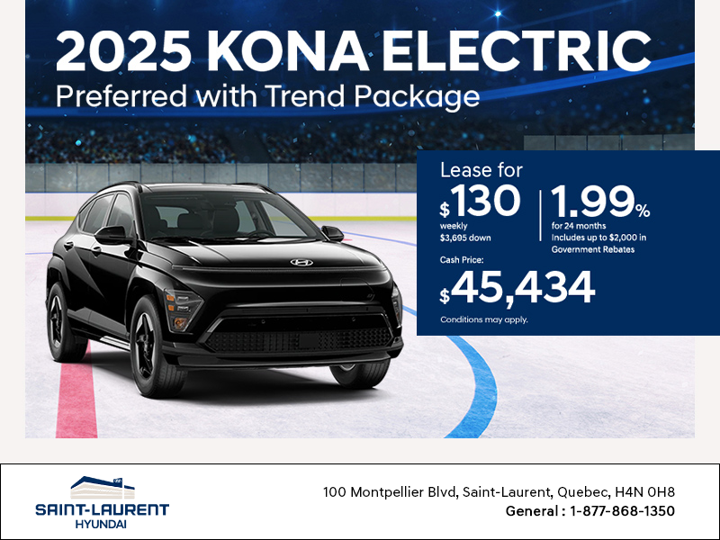 Get the 2025 Hyundai KONA Electric