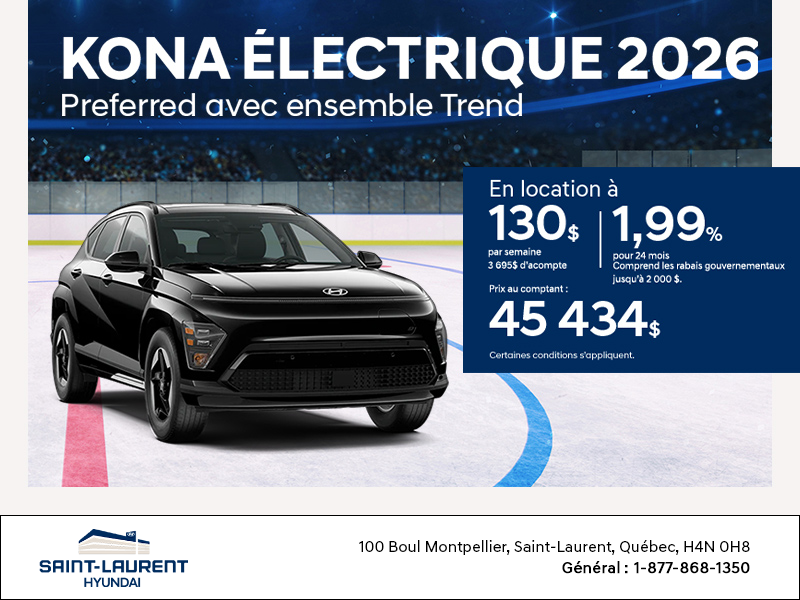 Procurez-vous le Hyundai Kona Electric 2025