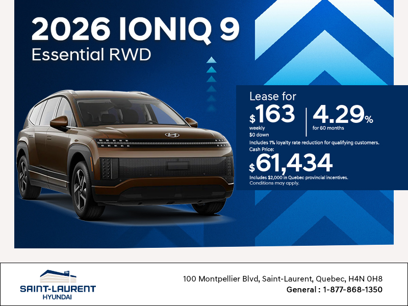 Get the 2026 Hyundai IONIQ 9
