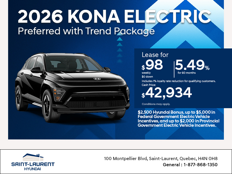 Get the 2026 Hyundai KONA Electric