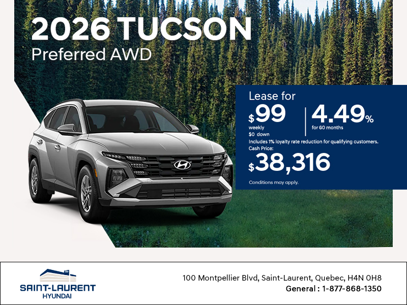 Get the 2026 Hyundai Tucson