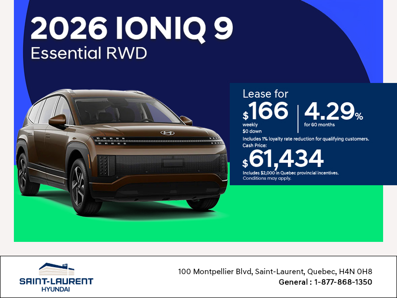 Get the 2026 Hyundai IONIQ 9