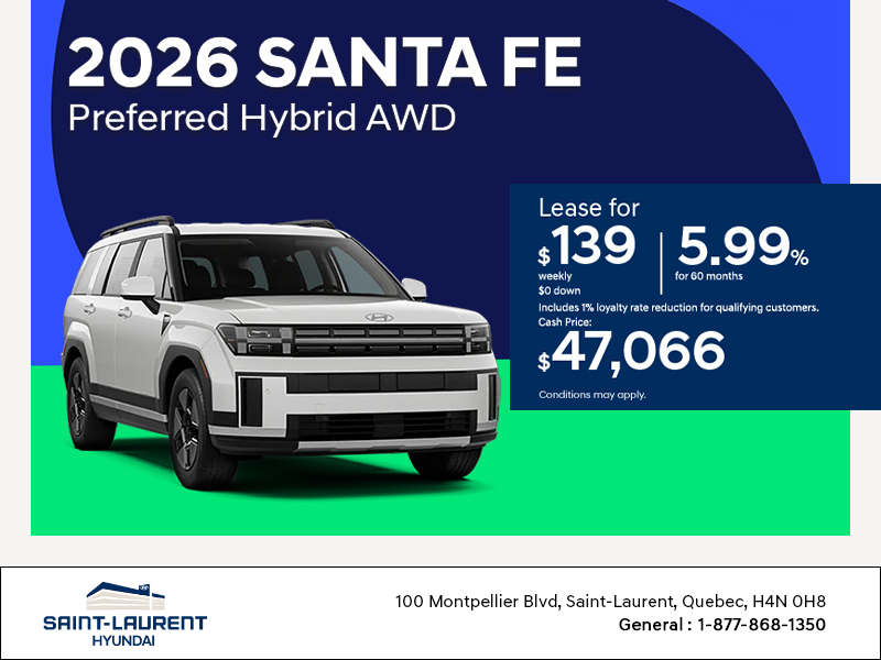 Get the 2026 Hyundai Santa Fe Hybrid