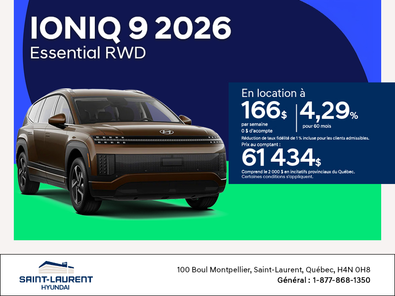 Procurez-vous le Hyundai Ioniq 9 2026